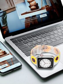 Dây đeo đồng hồ hình hoa tương thích với Apple Watch - Nhiều màu - Xem 4