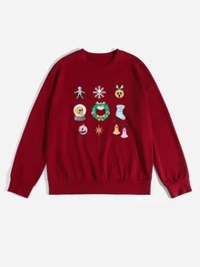 Quần áo thể thao nữ Giáng sinh Giải trí - Đỏ - Xem 4