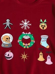 Quần áo thể thao nữ Giáng sinh Giải trí - Đỏ - Xem 5