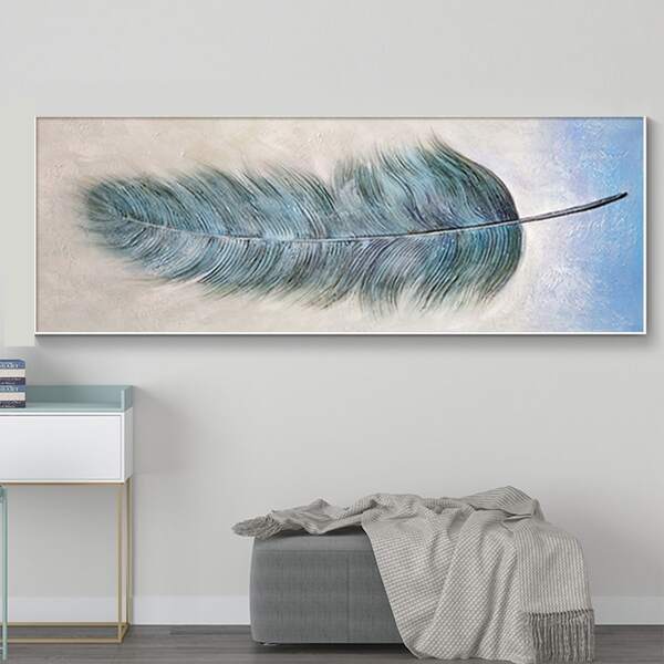 

Feather Print DIY Diamond Unframed Painting, Multicolor