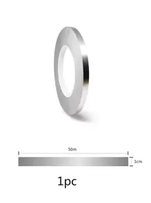 50M Chải Sàn Viền Chống Thấm Nước Đường May Dán Tường Khoảng Cách Trần Nhà Trang Trí Tự Dán Ngói Băng - Bạc - Xem 3