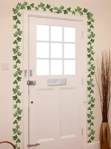 1 cuộn miếng dán sàn họa tiết lá, miếng dán, decal dán tường, decal vinyl trang trí nhà cửa, vật dụng trang trí mùa xuân làm mới ngôi nhà của bạn, miếng dán trang trí lễ hội quà tặng sinh nhật tốt nghiệp - màu xanh lá - Xem 2