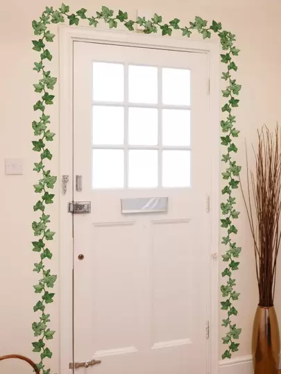 1roll Leaf Pattern Floor Sealing Sticker, Stickers, Wall Decal, Vinyl Decal For Home Decorations, Spring Decoration Items Refresh Your Home, Festival Decoration Stickers Gifts Birthday Graduation