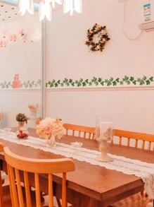 1 cuộn miếng dán sàn họa tiết lá, miếng dán, decal dán tường, decal vinyl trang trí nhà cửa, vật dụng trang trí mùa xuân làm mới ngôi nhà của bạn, miếng dán trang trí lễ hội quà tặng sinh nhật tốt nghiệp - màu xanh lá - Xem 4