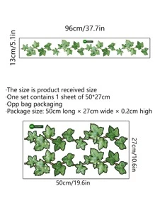 1 cuộn miếng dán sàn họa tiết lá, miếng dán, decal dán tường, decal vinyl trang trí nhà cửa, vật dụng trang trí mùa xuân làm mới ngôi nhà của bạn, miếng dán trang trí lễ hội quà tặng sinh nhật tốt nghiệp - màu xanh lá - Xem 5