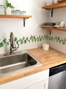 1 cuộn miếng dán sàn họa tiết lá, miếng dán, decal dán tường, decal vinyl trang trí nhà cửa, vật dụng trang trí mùa xuân làm mới ngôi nhà của bạn, miếng dán trang trí lễ hội quà tặng sinh nhật tốt nghiệp - màu xanh lá - Xem 9