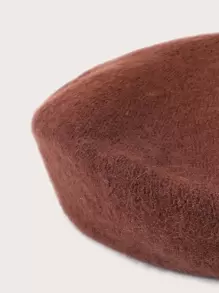 Mũ nồi trơn tối giản - màu nâu - Xem 3