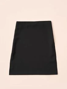 1入女士柔軟雪紡實色頭巾彈性帶,適合日常穿著 - 黑色 - 查看 5