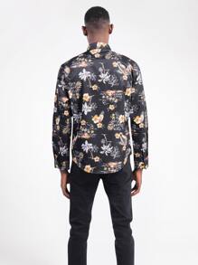CLOUDSTYLE Men Tropical & Pineapple Print Shirt - Multicolor - View 2