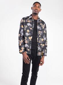 CLOUDSTYLE Men Tropical & Pineapple Print Shirt - Multicolor - View 5