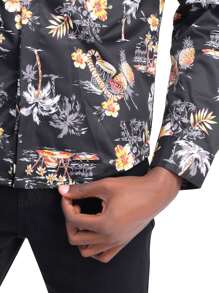 CLOUDSTYLE Men Tropical & Pineapple Print Shirt - Multicolor - View 6