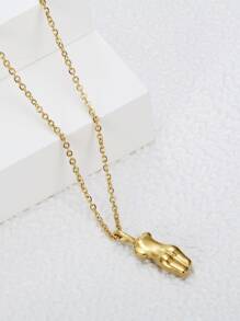 MONALLY 1 件 18K 镀金不锈钢 0.035μm 身体链项链，适合女士，生日/约会礼物，防褪色且防过敏 - 金黃色 - 查看 6