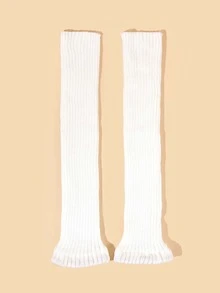 mangas de brazo tejido - Blanco - Ver 2