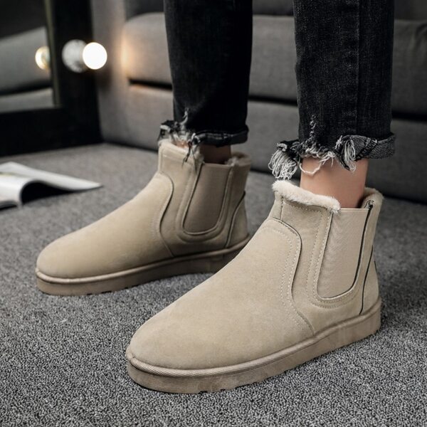 

Men Minimalist Slip On Boots, Khaki