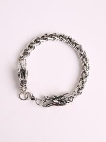 Pulsera dragón con diseño - Plateado - Ver 1