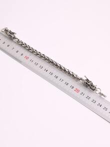 Pulsera dragón con diseño - Plateado - Ver 2