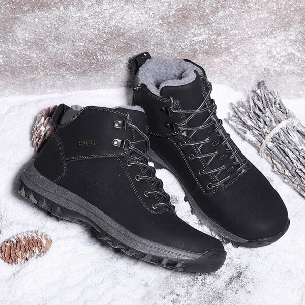 

Men Studded Decor Hiking Boots, Black