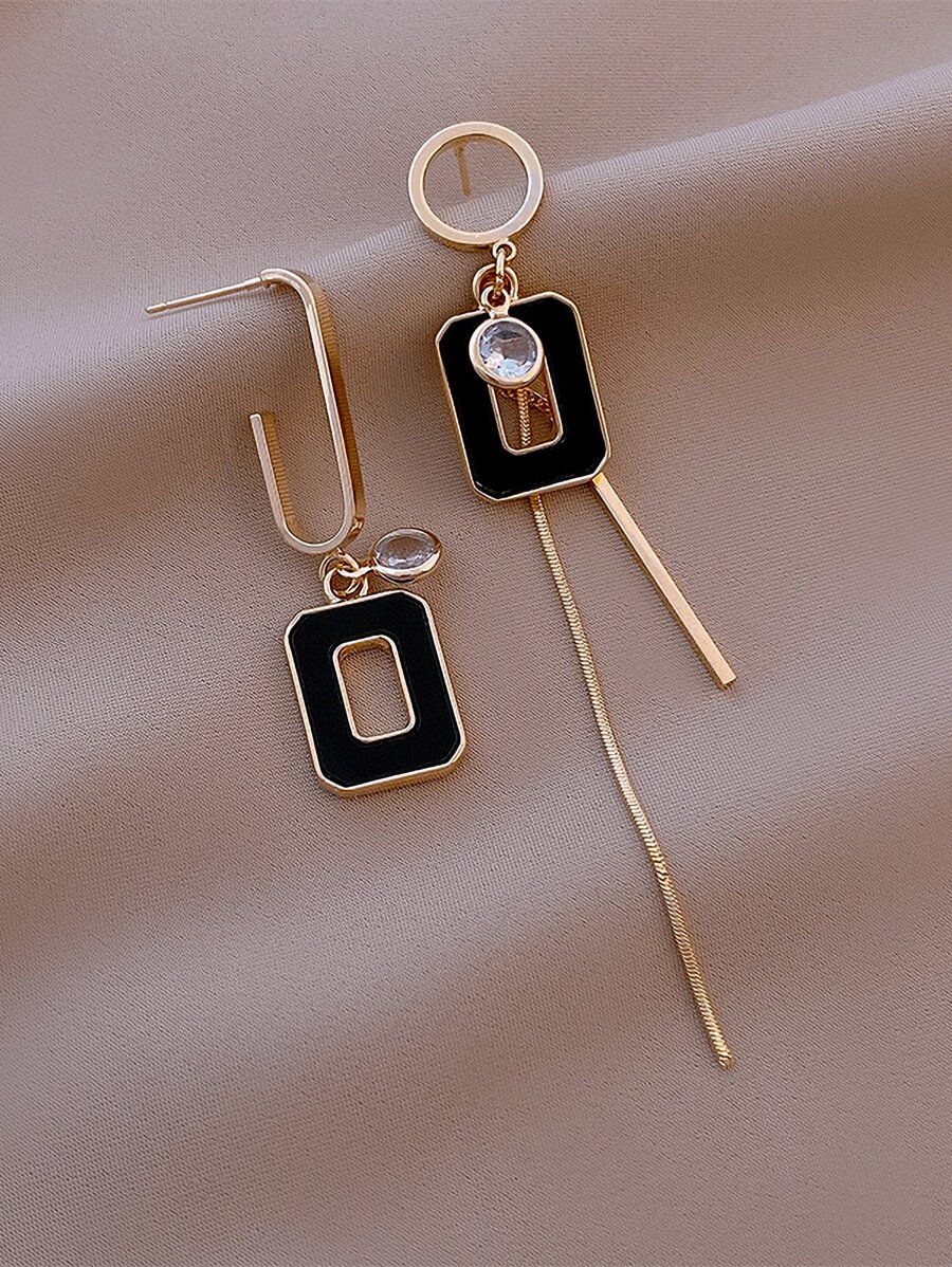 Andkiss Pendientes colgantes con diseño geométrico - Multicolor - Ver 1