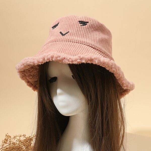 

Cartoon Embroidery Hat, Pink
