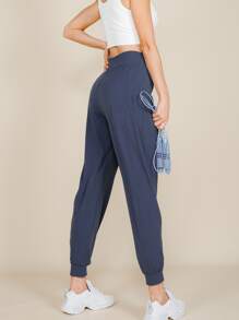 Breathable Sports Pants - Dusty Blue - View 2