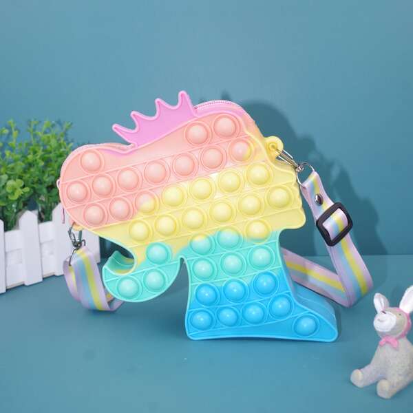 

Girls Colorblock Push Pop Bubble Novelty Bag, Multicolor