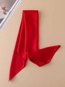 1 Miếng Thời trang nữ Khăn xếp trơn đơn giản - Đỏ - Xem 3