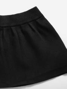 Áo len hai dây bé gái Nút Tương phản ren Gân đan Khối Màu Ăn mặc đẹp - Nhiều màu - Xem 3