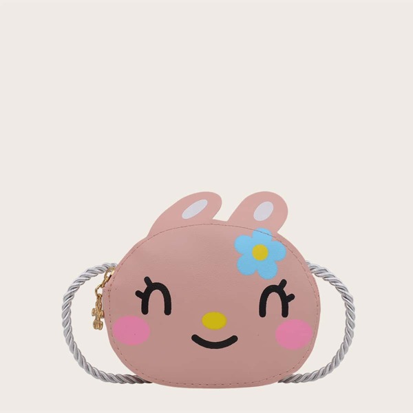

Girls Cartoon Design Crossbody Bag, Pink