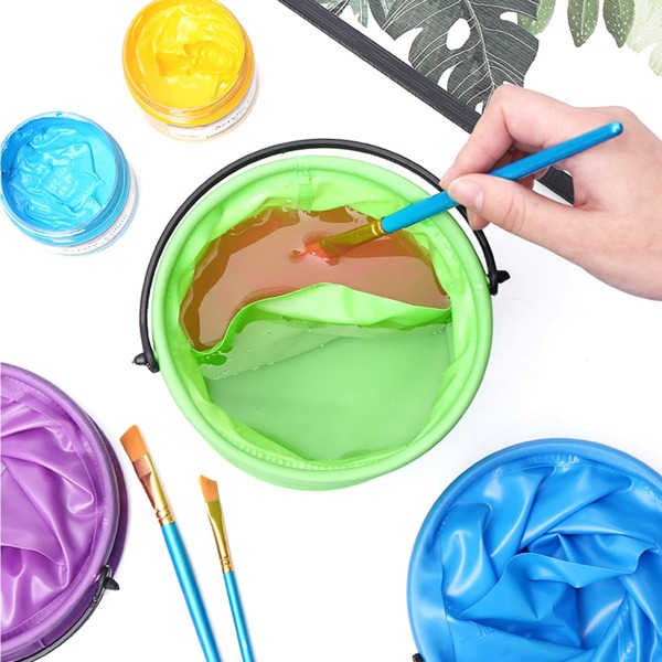

1pc Foldable Random Color Pen Cleaning Bucket, Multicolor