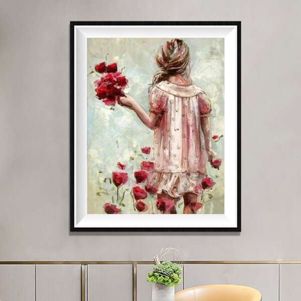 

Figure Graphic DIY Diamond Unframed Painting, Multicolor