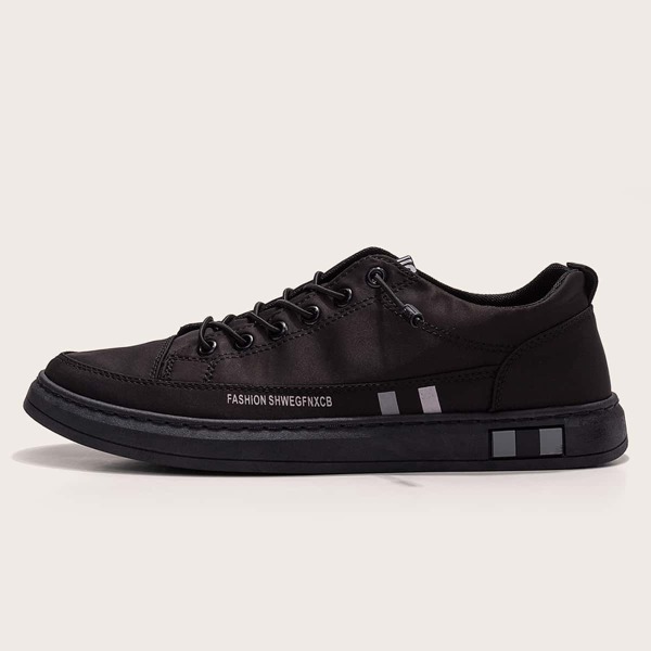 

Men Satin Lace-up Skate Shoes, Black
