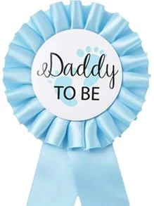 1入組字母圖案胸章 - 藍色 - 查看 2