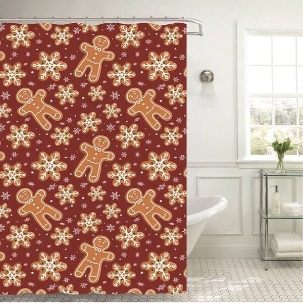 

Christmas Print Shower Curtain, Multicolor