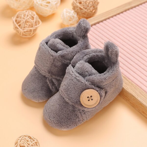 

Baby Minimalist Fluffy Flats, Grey
