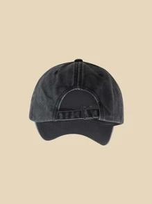 Gorra de béisbol con estampado de letra - Gris Oscuro - Ver 3