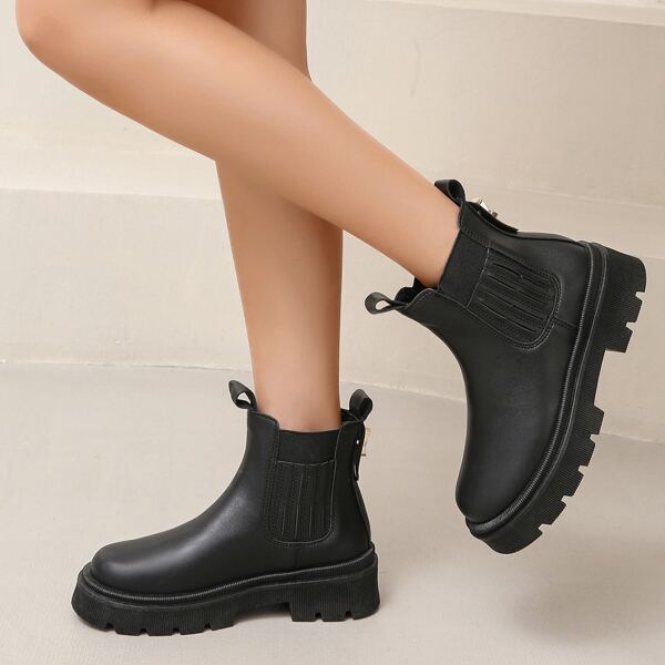 

Metal Decor Chelsea Boots, Black