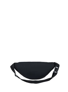 超輕便攜的斜跨包純色時尚休閒尼龍斜跨包臀包女士簡約多用途電話包腰包適用於運動健身戶外旅行迷你極簡主義臀包尼龍前拉鍊臀包,多功能時尚斜跨胸包,適用於旅行和運動 - 黑色 - 查看 3