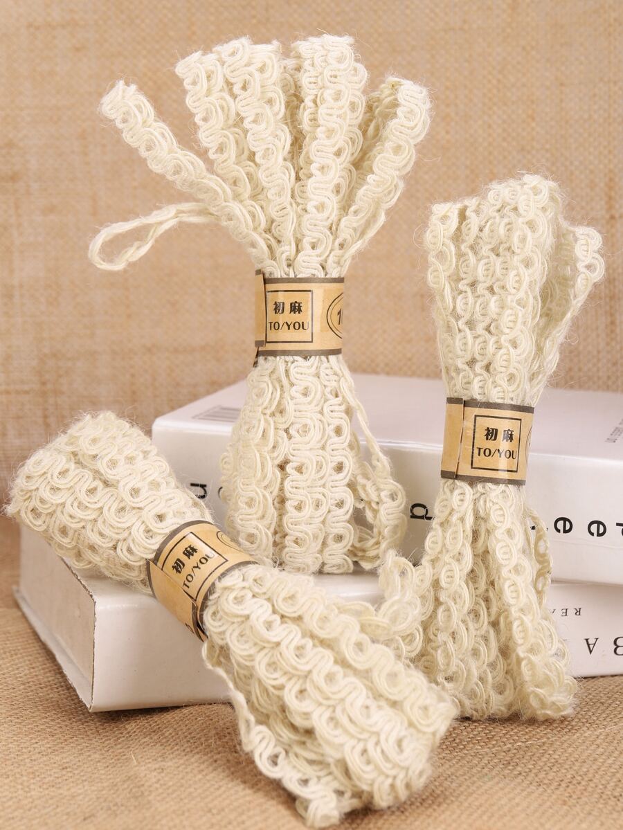 10m Pabilo Trenzado Decorativo Blanco + 1 Pieza Cinta Para Envolver Regalos - Beis - Ver 1