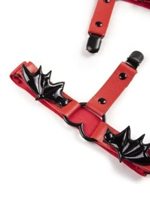 2 cái Bat Wing Trang trí nội thất Garter Belt - Đỏ - Xem 7