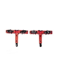 2 cái Bat Wing Trang trí nội thất Garter Belt - Đỏ - Xem 3