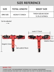 2 cái Bat Wing Trang trí nội thất Garter Belt - Đỏ - Xem 6