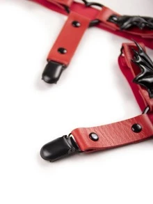 2 cái Bat Wing Trang trí nội thất Garter Belt - Đỏ - Xem 5