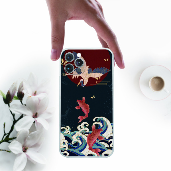 

Crane Painted Phone Case, Multicolor