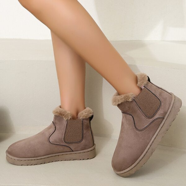 

Minimalist Slip On Snow Boots, Brown