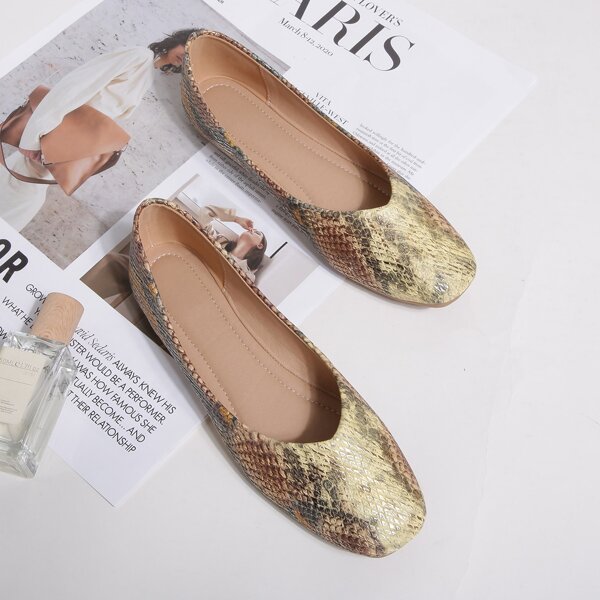 

Colorblock Slip On Ballet Flats, Multicolor