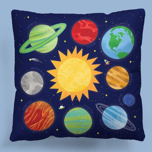 

Planet Print Cushion Cover Without Filler, Multicolor