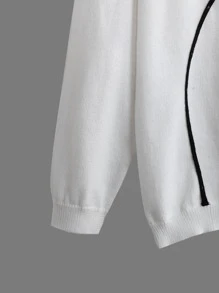 Girls Line Graphic Jumper - White - View 3