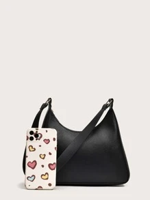 Tối giản Túi đeo vai - màu đen - Xem 5