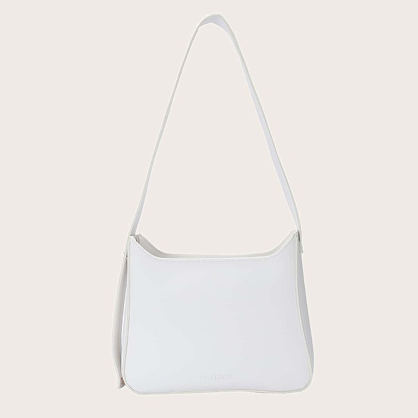 

Letter Graphic Square Bag, White
