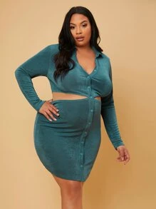 SHEIN Maternity Plus Cut Out Bodycon Dress